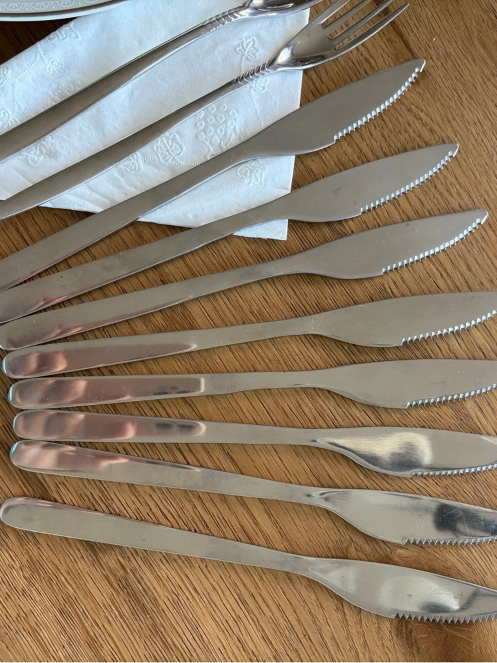 Hisar Mamba 6 Large + 6 Small Fork Set AISI 304 Stainless Steel + 8 Knives Free